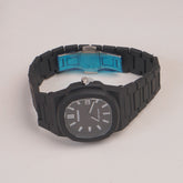 Mens Light Weight Watch With Fibre Material  Strap Black